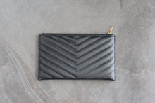 Load image into Gallery viewer, MONOGRAM BILL POUCH IN GRAIN DE POUDRE EMBOSSED LEATHER
