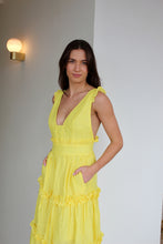 Load image into Gallery viewer, LINEN RUFFLE DRESS
